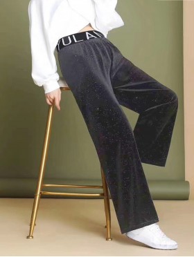 Warm Velvet Style Pant W/ Sequins
